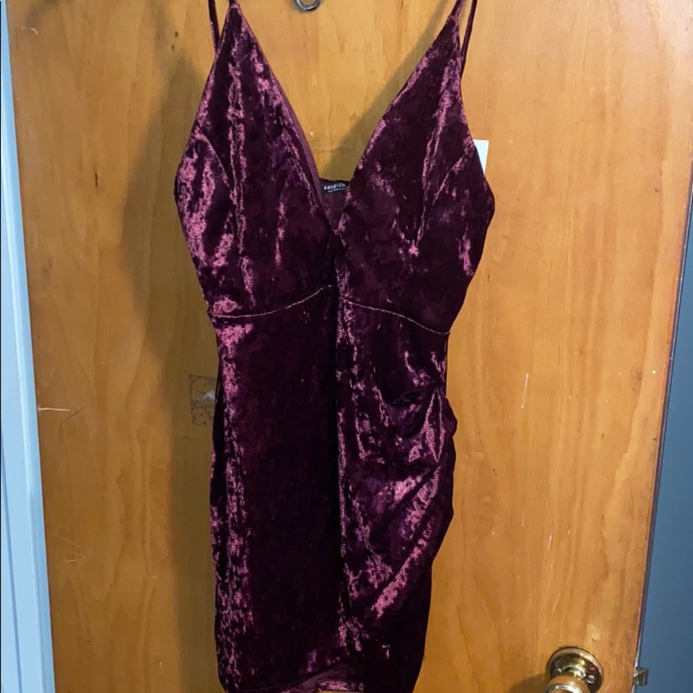 Burgundy dress